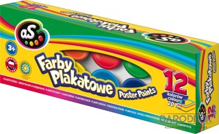 As Farby plakatowe kolor: mix 20ml 12 kolor. As