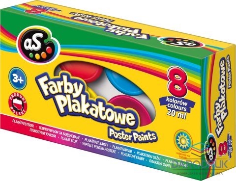As Farby plakatowe kolor: mix 20ml 8 kolor. As (83412900)