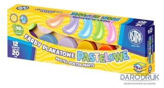 Astra Farby plakatowe pastelowe kolor: mix 20ml 12 kolor. Astra (30118001)