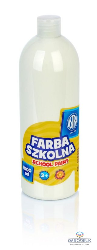 Astra Farby plakatowe szkolne kolor: biały 1000ml 1 kolor. Astra