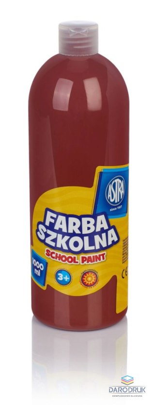 Astra Farby plakatowe szkolne kolor: brązowy 1000ml 1 kolor. Astra