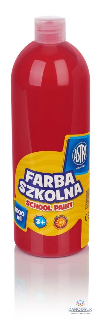 Astra Farby plakatowe szkolne kolor: czerwony 1000ml 1 kolor. Astra