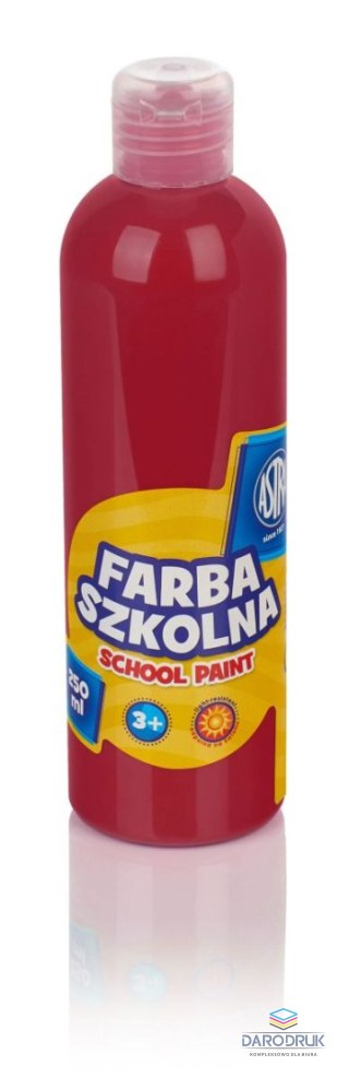 Astra Farby plakatowe szkolne kolor: czerwony ciemny 250ml 1 kolor. Astra