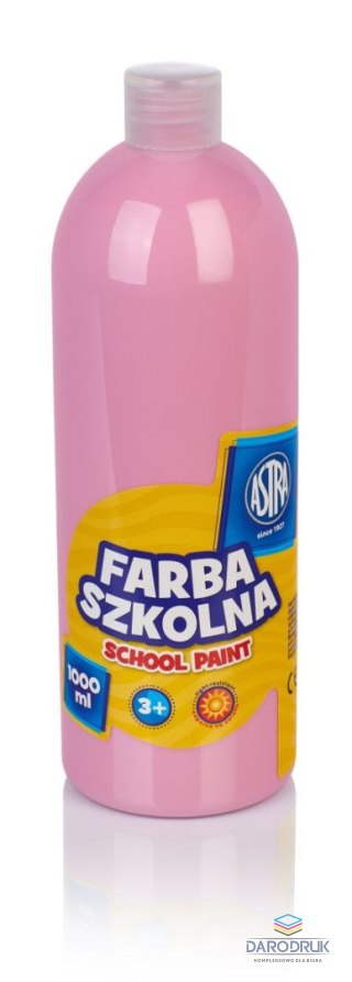 Astra Farby plakatowe szkolne kolor: różowy jasny 1000ml 1 kolor. Astra