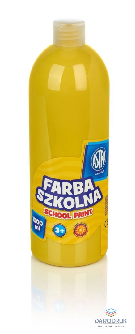 Astra Farby plakatowe szkolne kolor: żółty 1000ml 1 kolor. Astra