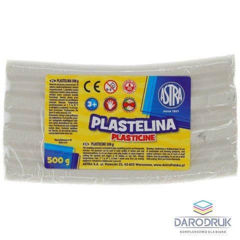Astra Plastelina 1 kol. biała 500g Astra