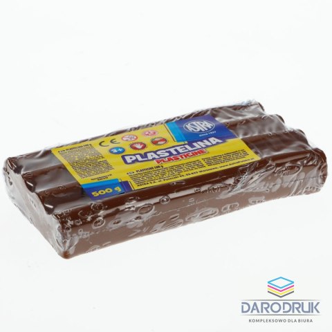 Astra Plastelina 1 kol. brązowa 500g Astra