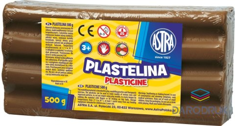 Astra Plastelina 1 kol. brązowa 500g Astra
