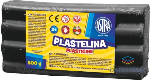 Astra Plastelina 1 kol. czarna 500g Astra