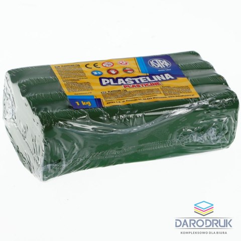 Astra Plastelina 1 kol. zielony ciemny 1000g Astra (303111019)