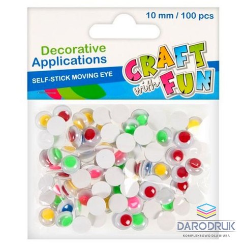 Craft Fun Oczka oczy samoprzylepne 10mm 10 szt Craft Fun (386921)