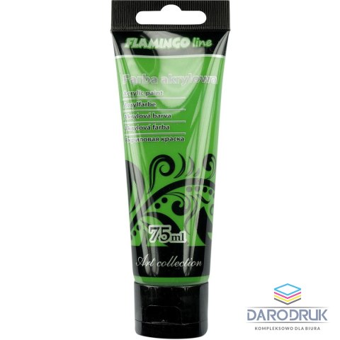 Flamingo Line Farba akrylowa Fluo kolor: zielony 75ml Flamingo Line (109)
