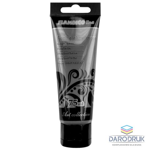 Flamingo Line Farba akrylowa Perłowy kolor: grafitowy 75ml Flamingo Line (120)