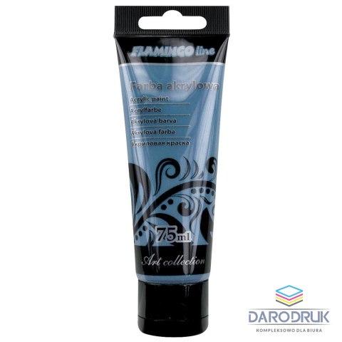 Flamingo Line Farba akrylowa Perłowy kolor: niebieski 75ml Flamingo Line (117)