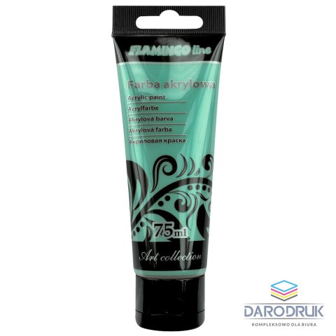 Flamingo Line Farba akrylowa Perłowy kolor: zielony 75ml Flamingo Line (119)