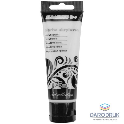 Flamingo Line Farba akrylowa kolor: srebrny 75ml Flamingo Line (111)