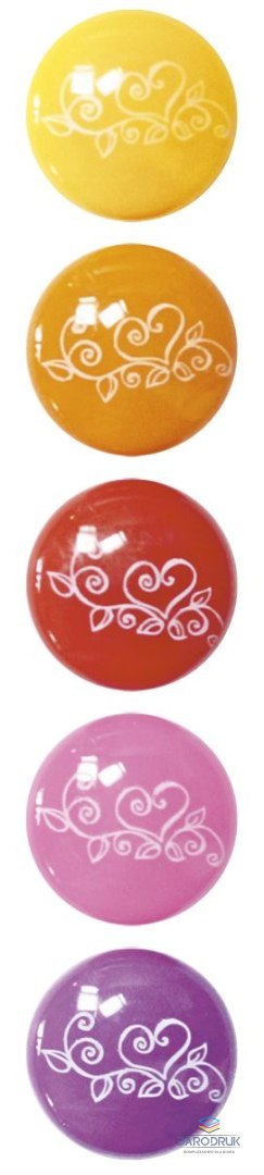 Fun&Joy Magnes Kwiaty okrągły mix śr. 29mm Fun&Joy 5 sztuk