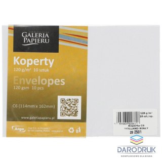 Galeria Papieru Koperta C6 biała Galeria Papieru (282501) 10 sztuk