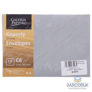 Galeria Papieru Koperta C6 Millenium srebrna Galeria Papieru (280266) 10 sztuk