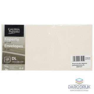 Galeria Papieru Koperta DL Millenium beżowa jasna Galeria Papieru (280121) 10 sztuk