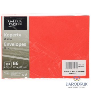 Galeria Papieru Koperta B6 WIATR czerwona [mm:] 125x176 Galeria Papieru (280805) 20 sztuk