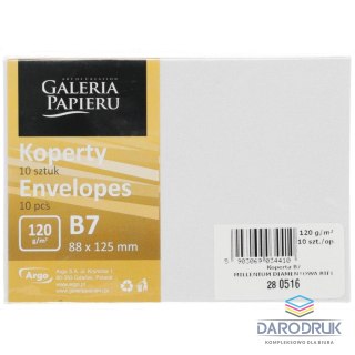 Galeria Papieru Koperta B7 millenium diamentowa biel biała diamentowa Galeria Papieru (280516) 10 sztuk