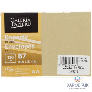 Galeria Papieru Koperta B7 pearl złoty p złota Galeria Papieru (280515) 10 sztuk