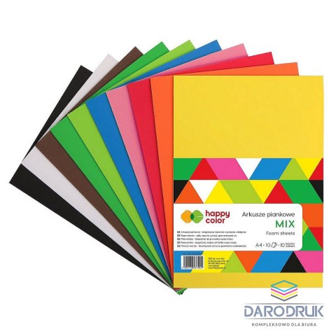 Happy Color Arkusz piankowy kolor: mix 10 ark. [mm:] 200x300 Happy Color (HA 7130 2030-MIX)