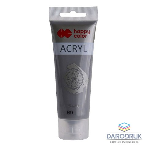 Happy Color Farba akrylowa Happy Color kolor: szara 75ml Happy Color (HA 7370 0075-80)