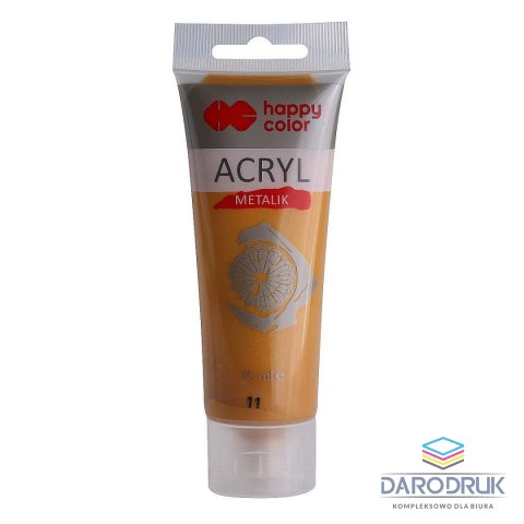 Happy Color Farba akrylowa kolor: złoty 75ml Happy Color (HA 7370 0075-11)