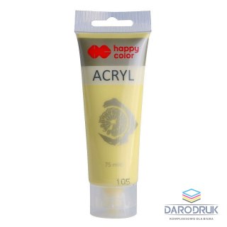 Happy Color Farba akrylowa pastelowa kolor: żółta 75ml Happy Color (HA 7370 0075-105)