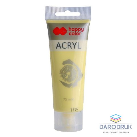 Happy Color Farba akrylowa pastelowa kolor: żółta 75ml Happy Color (HA 7370 0075-105)