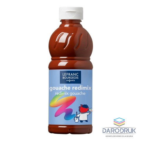 Lefranc&Bourgeois Farba tempera REDIMIX kolor: brązowy 500ml 1 kolor. Lefranc&Bourgeois (188015)