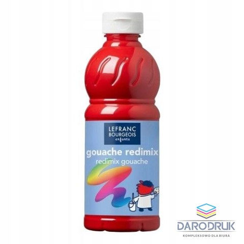 Lefranc&Bourgeois Farba tempera REDIMIX kolor: czerwony 500ml 1 kolor. Lefranc&Bourgeois (188005)