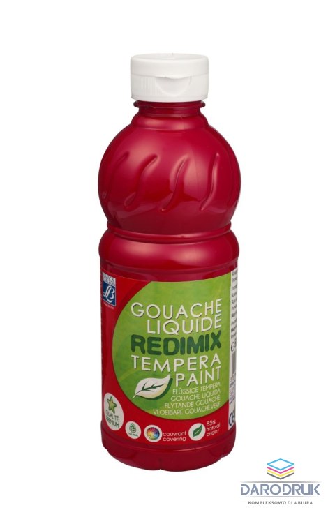 Lefranc&Bourgeois Farba tempera REDIMIX kolor: czerwony 500ml 1 kolor. Lefranc&Bourgeois (188006)
