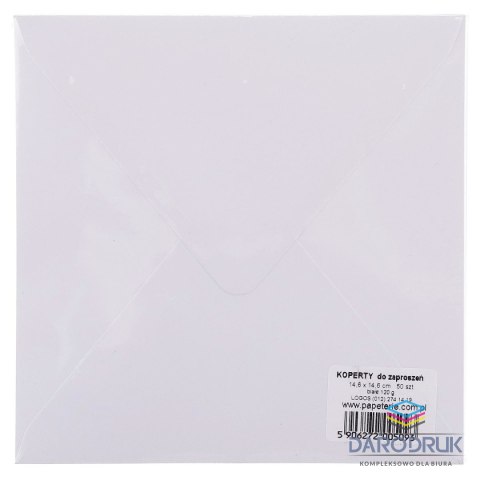 Logos Koperta CD 14,6X14,6 biała 120g biała [mm:] 146,5x146,5 Logos 50 sztuk