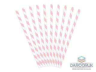 Partydeco Słomka papierowe jasny róż 19,5cm, 1op./10szt. 10 szt Partydeco (SPP1-081J)
