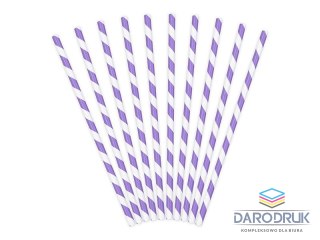 Partydeco Słomka papierowe liliowe 19,5cm, 1op./10szt. 10 szt Partydeco (SPP1-004)