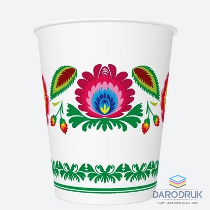 Pol-mak Kubek jednorazowy daisy papier 250ml Pol-mak (01)