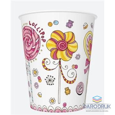 Pol-mak Kubek jednorazowy daisy papier 250ml Pol-mak (01)