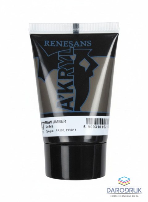 Renesans Farba akrylowa brazowy raw umbere kolor: brązowa 100ml Renesans (47)