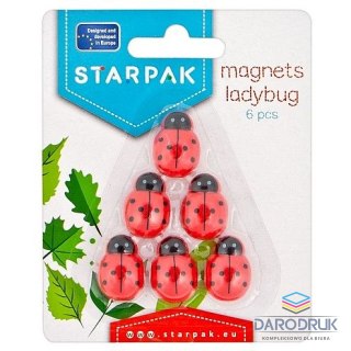 Starpak Magnes biedronki czerwony [mm:] 15x25 Starpak (438886) 6 sztuk