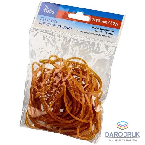 Tetis Gumki recepturki 50g śr. 80mm Tetis (GG205-E)