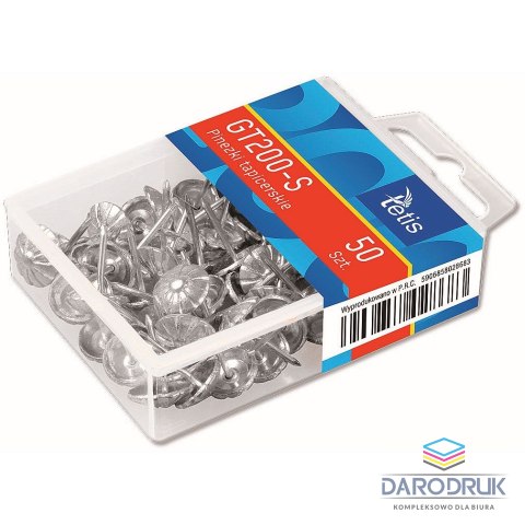 Tetis Pinezki kolor: srebrny 50 szt Tetis (GT200-S)
