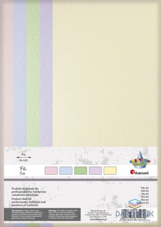 Titanum Filc Craft-Fun Series pastelowy A4 kolor: mix 10 ark. Titanum (179901B)
