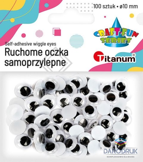 Titanum Oczka Craft-Fun Series samoprzylepne 10mm 100 szt Titanum