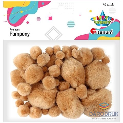 Titanum Pompony Craft-Fun Series beżowy 45 szt Titanum (16073C)