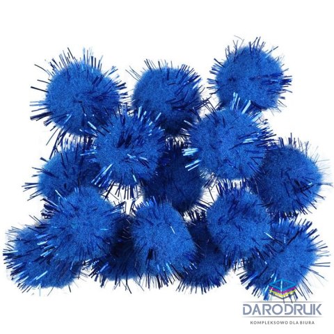 Titanum Pompony Craft-Fun Series brokatowe chabrowy 15 szt Titanum (338548)