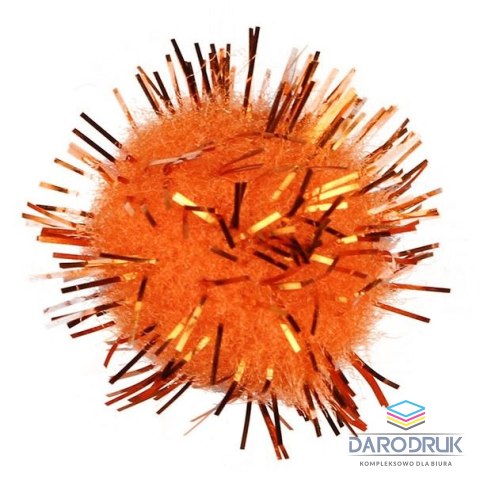 Titanum Pompony Craft-Fun Series brokatowe pomarańczowe 15 szt Titanum (338539)
