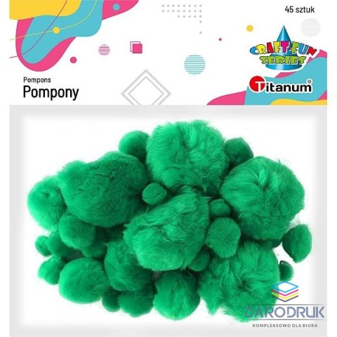 Titanum Pompony Craft-Fun Series zielone 45 szt Titanum (16073A)